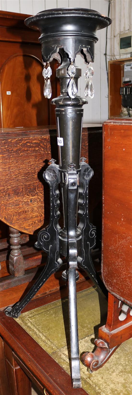 Ebonised torchere